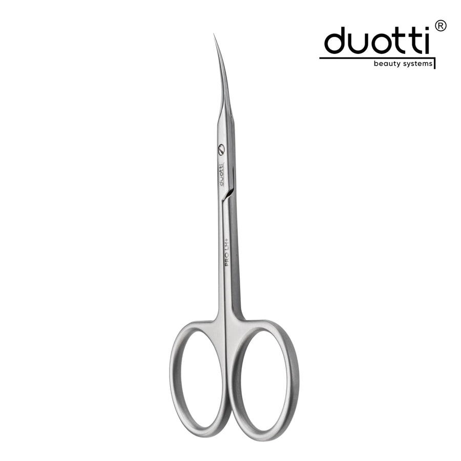 Професионална ножица за кожички Duotti за левичари PRO LH+, матирана, L-99 mm, остриета 22 mm – ножици от Duotti