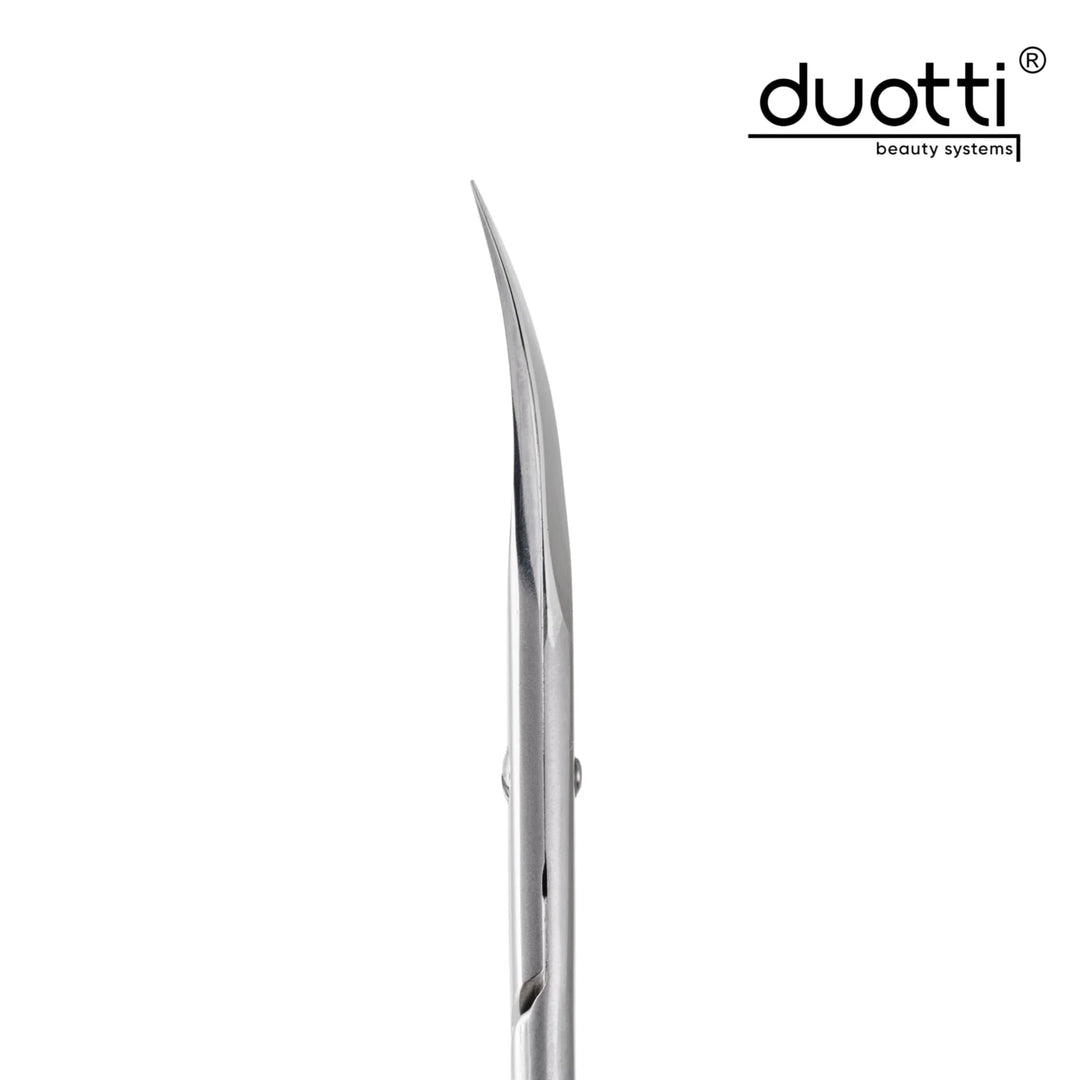 Професионална ножица за кожички Duotti за левичари PRO LH+, матирана, L-99 mm, остриета 22 mm – продуктова снимка на цял кадър