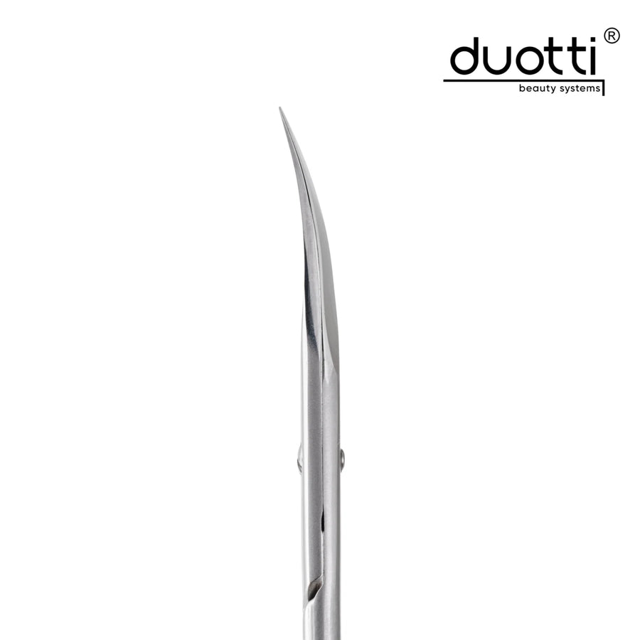 Професионална ножица за кожички Duotti за левичари PRO LH+, матирана, L-99 mm, остриета 22 mm – продуктова снимка на цял кадър