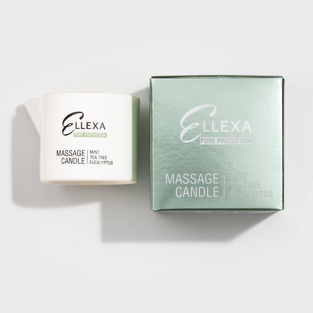 Масажна свещ за педикюр ELLEXA PURE PROTECTION - мента, чаено дърво, евкалипт