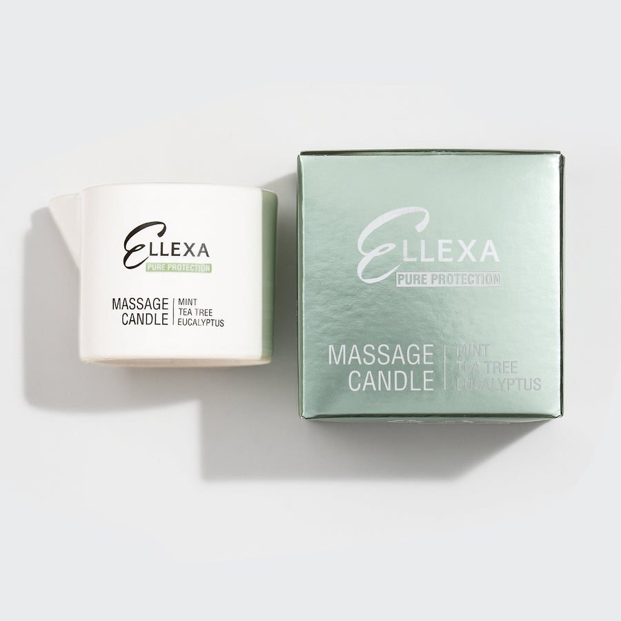 Масажна свещ за педикюр ELLEXA PURE PROTECTION - мента, чаено дърво, евкалипт